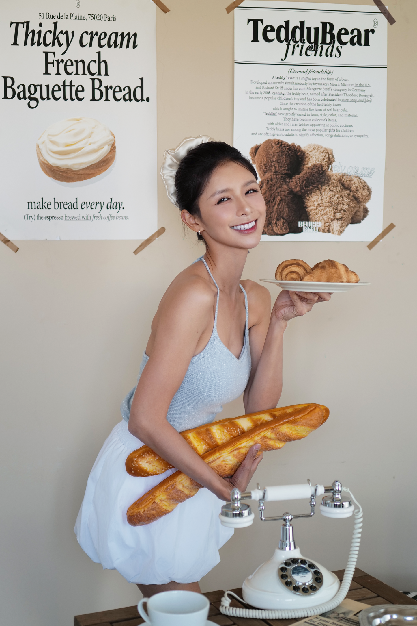 SATU Cinderella 100% 真丝发圈 奶白