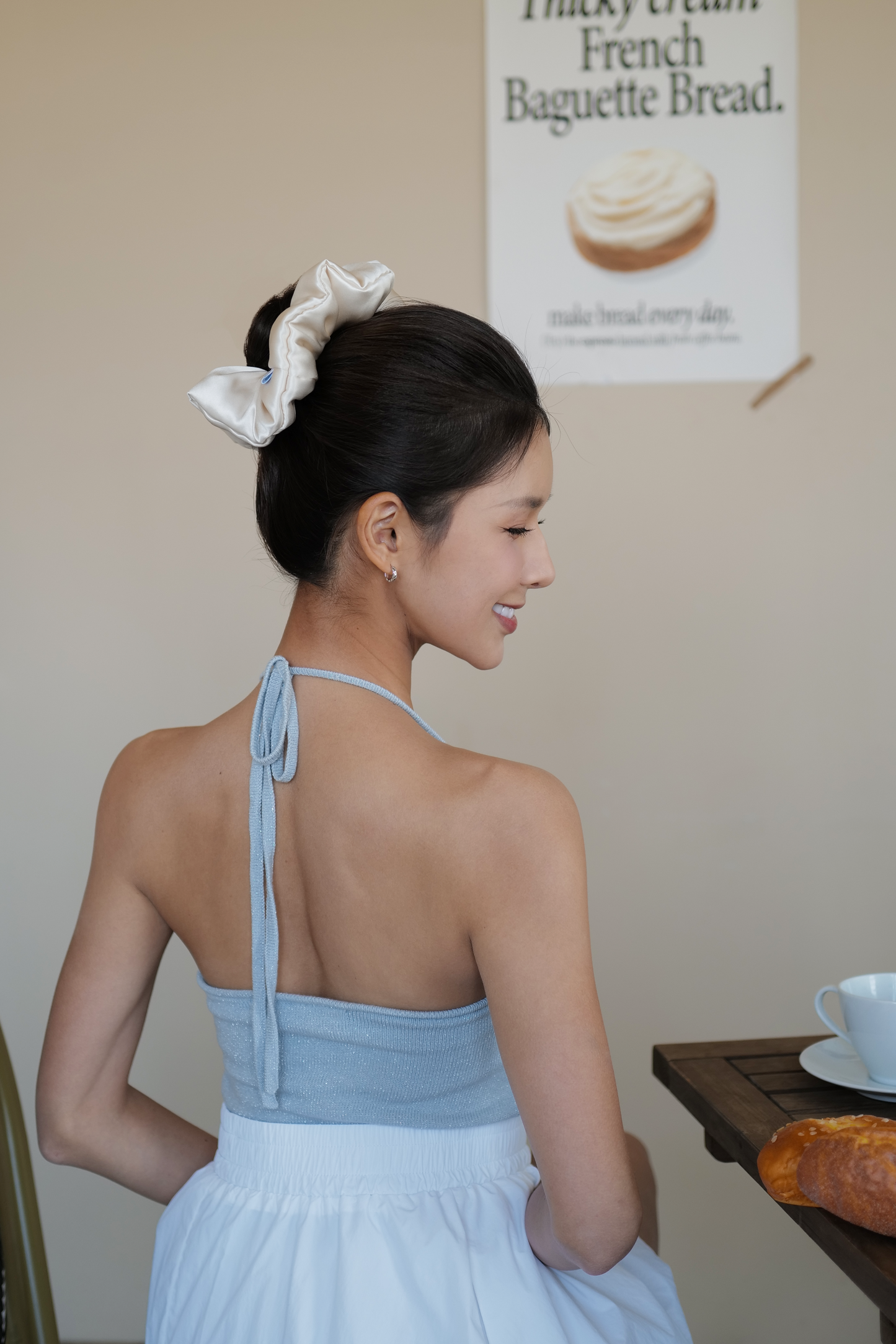 SATU Cinderella 100% 真丝发圈 奶白