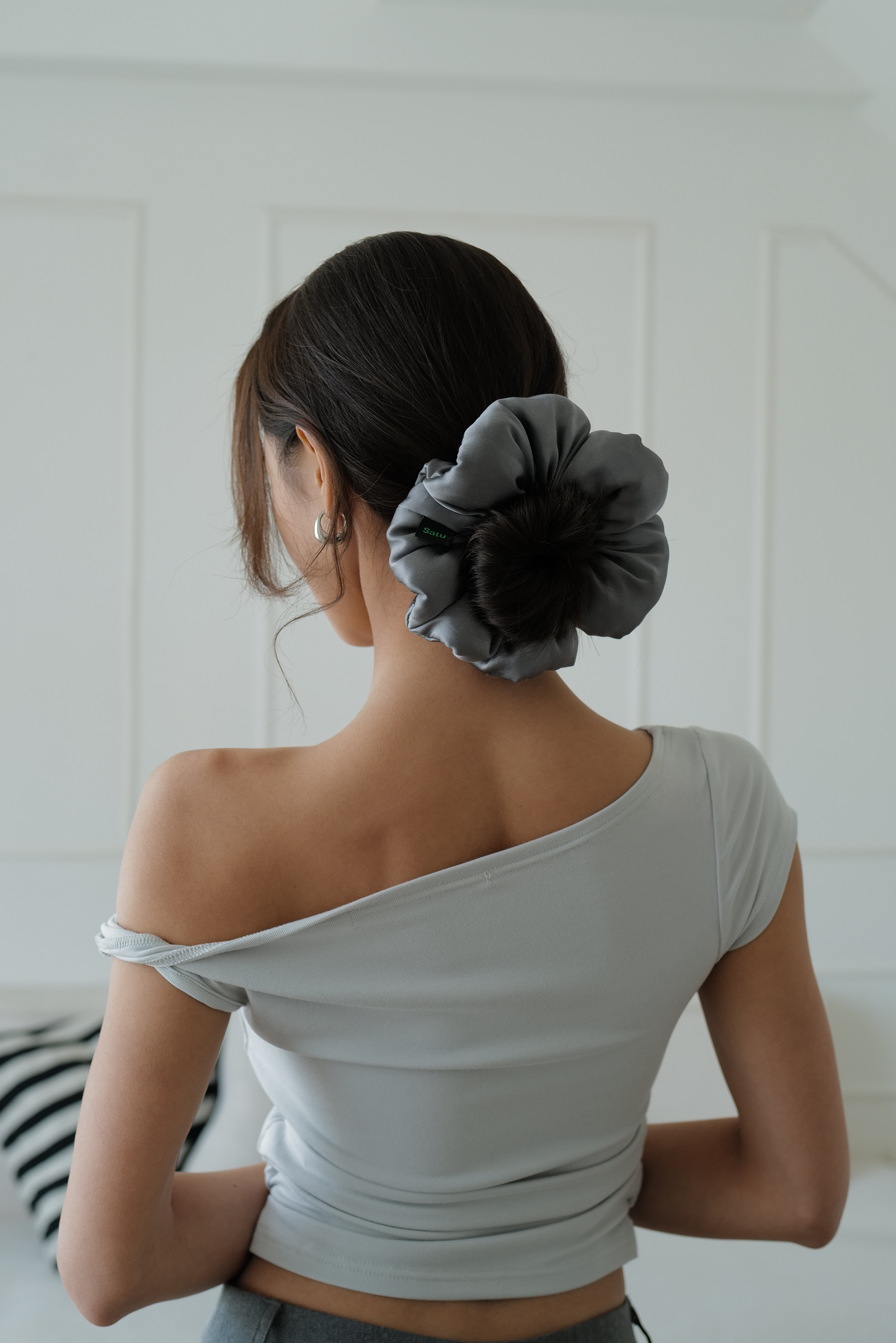 SATU Classic 100% 真丝发圈 柔雾灰