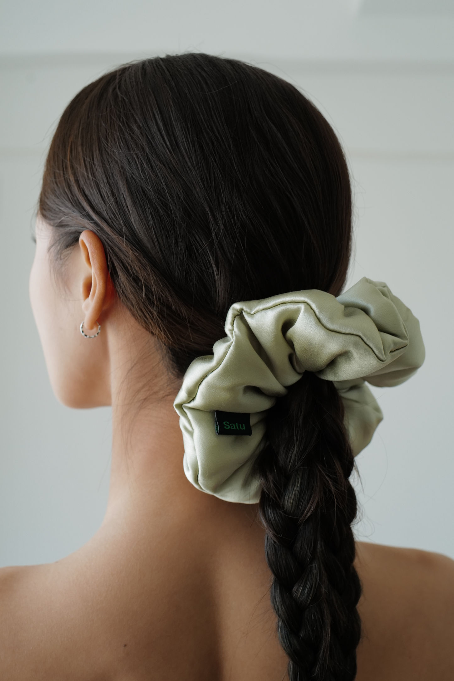 SATU Classic 100% 真丝发圈 墨绿