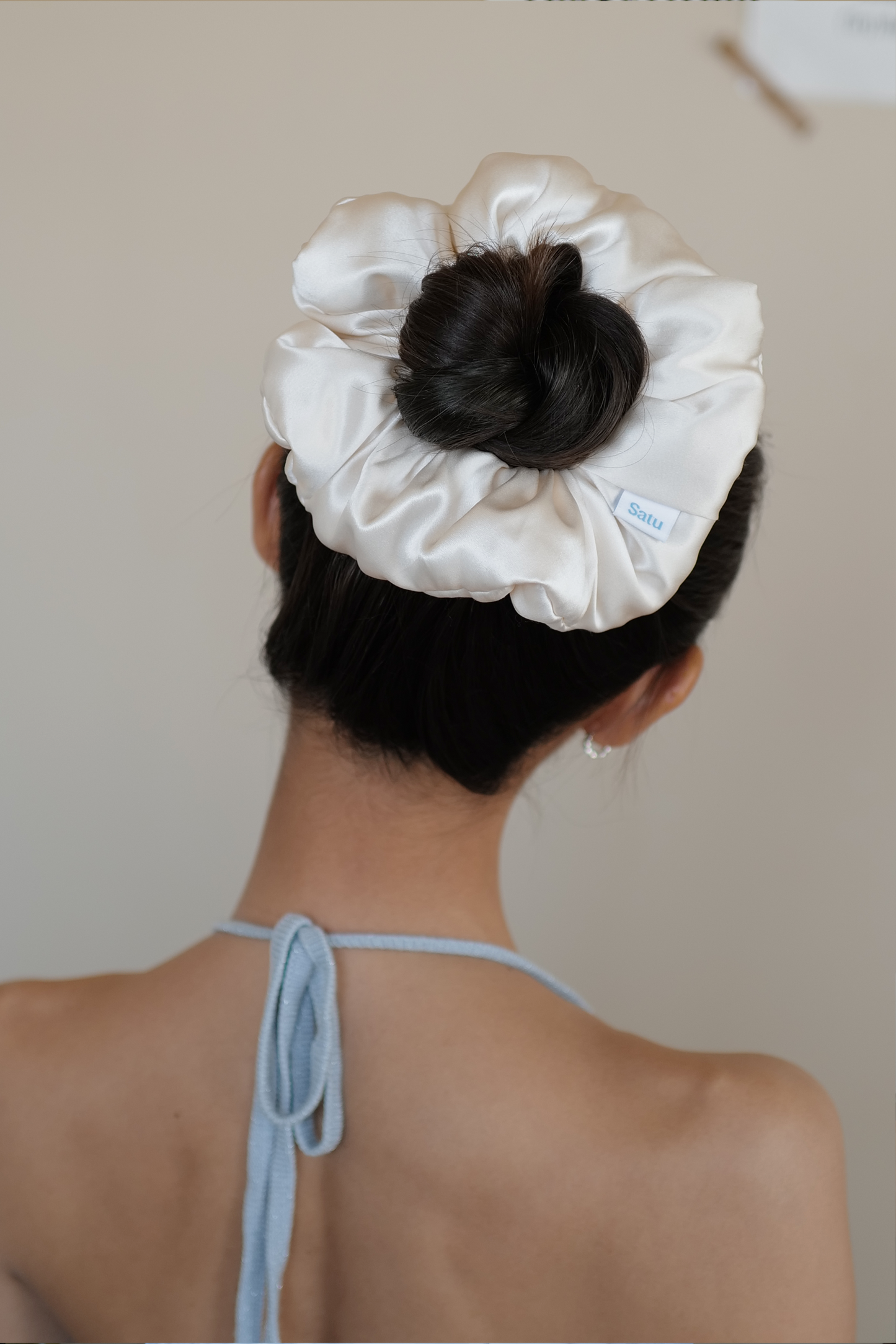 SATU Cinderella 100% 真丝发圈 奶白