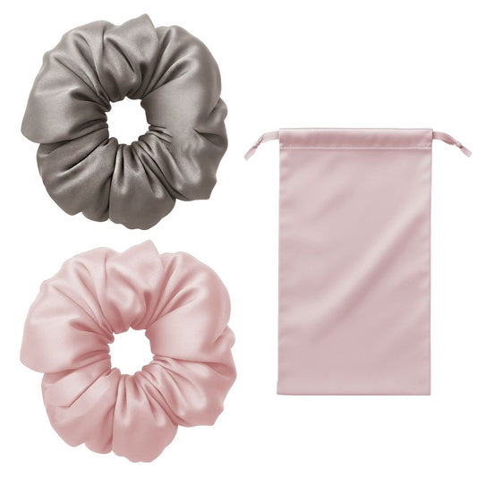 SATU Strawberry Puff 100%真丝发圈套组