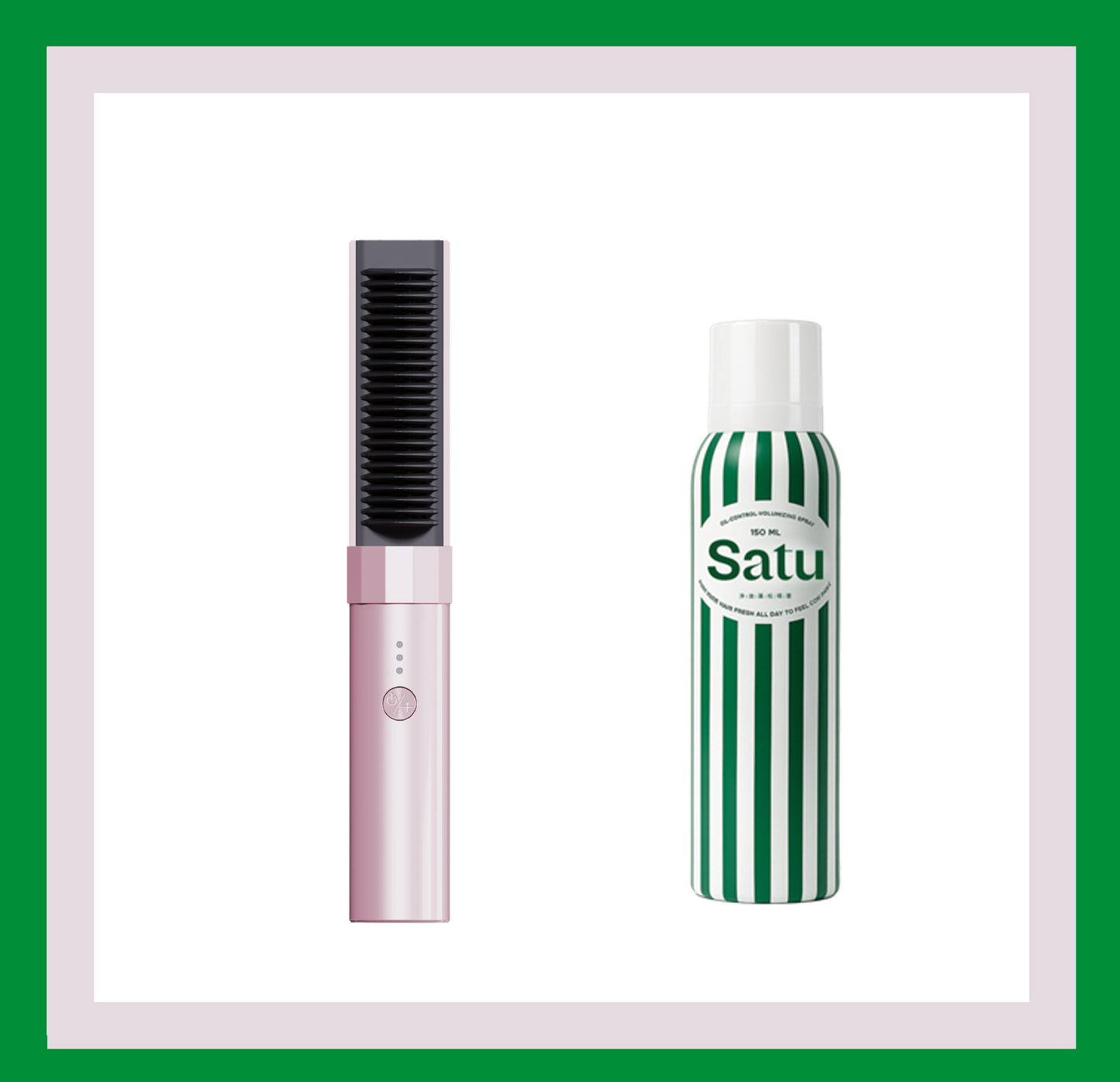 SATU HAIR MINI 直髮梳&SATU 净油蓬松喷雾