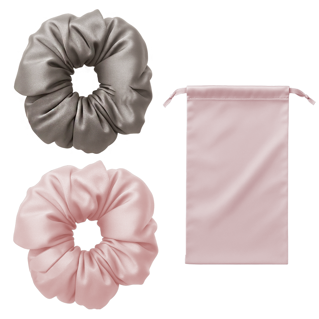 SATU Strawberry Puff 100%真丝发圈套组